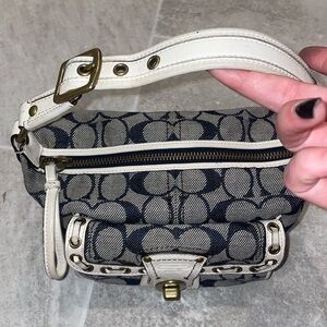 Denim coach legacy mini bag
